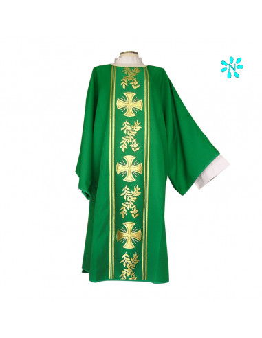 Dalmatica Estampada Con Galon Cruces...