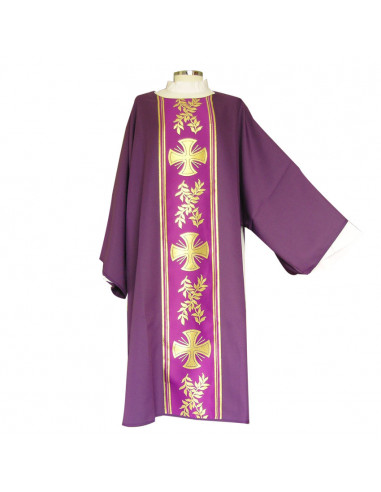 Dalmatica Estampada Con Galon Cruces...