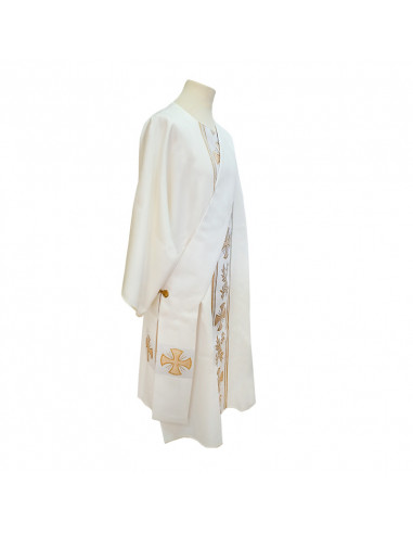 Dalmatica Estampada Con Galon Cruces...