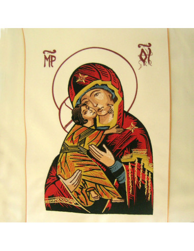 Casulla Bordada Virgen Con Niño Con...