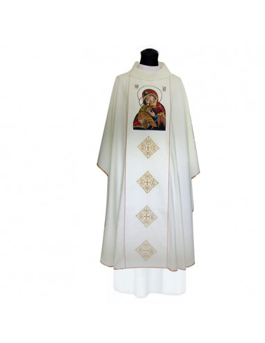 Casulla Bordada Virgen Con Niño Con...