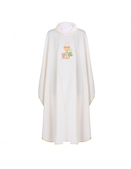 Casulla Bordada Caliz Con Hojas De Parra Kor/208