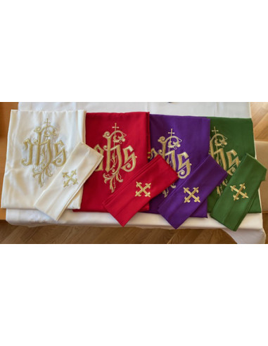 Conjunto 4 Casullas Jhs Con Hojas Y...