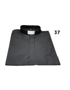 Camisa Sacerdote Gris...