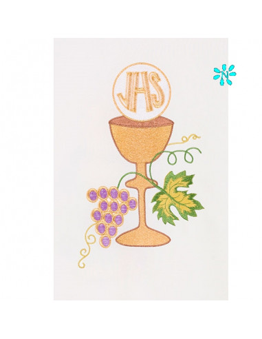 Casulla Bordada Caliz Con Hojas De...