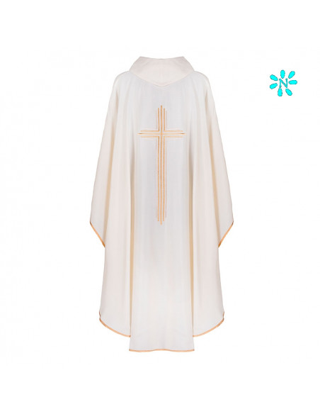 Casulla Adamascada Bordada Jhs Verde