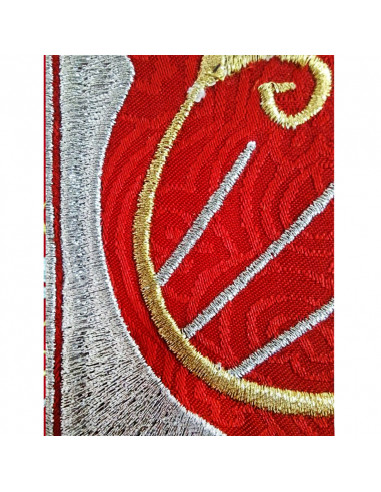 Casulla Adamascada Bordada Cruz...