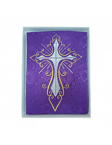 Casulla Adamascada Bordada Cruz...