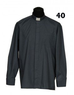 Camisa Sacerdote Negra Ml...