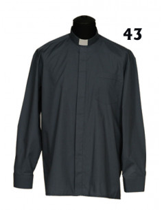 Camisa Sacerdote Negra ML...