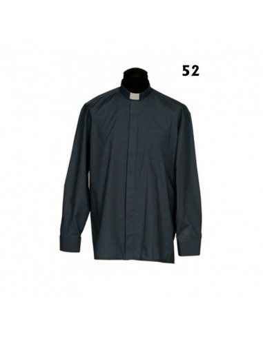 Camisa Sacerdote Negra ML Talla 52