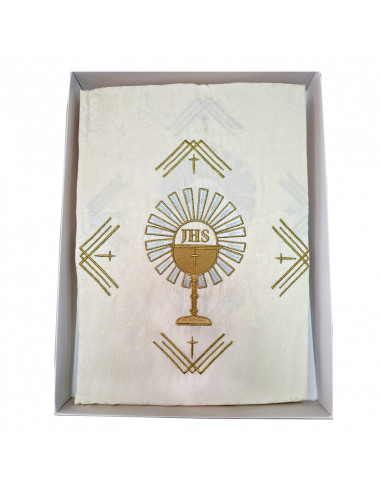 Casulla Adamascada Bordada Caliz Con...