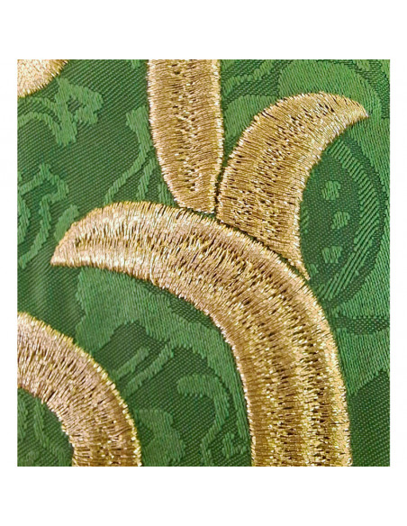 Casulla Adamascada Bordada Jhs Morada