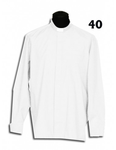 Camisa Sacerdote Blanca Ml Talla 40