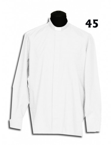 Camisa Sacerdote Blanca Ml Talla 45