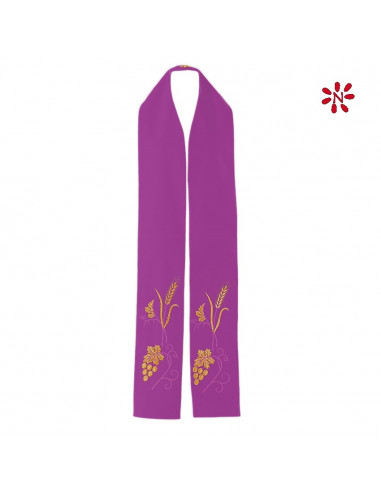 Estola Bordada Espigas Con Uvas Kst...