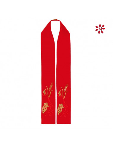 Estola Bordada Espigas Con Uvas Kst...