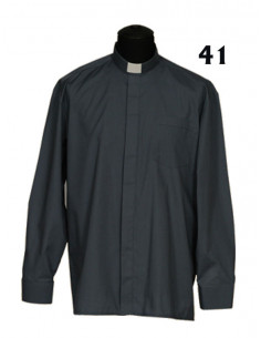 Camisa Sacerdote Negra Ml...