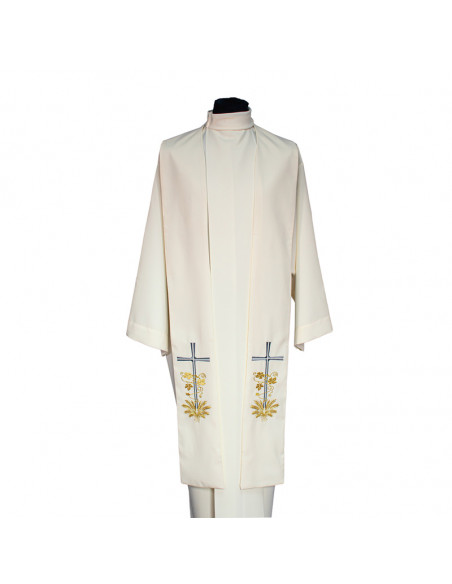 Conjunto 4 Estolas Cruz Con hojas de parra y espigas en la base