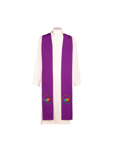 Estola Jubileo 2025 Bordada Morada J16
