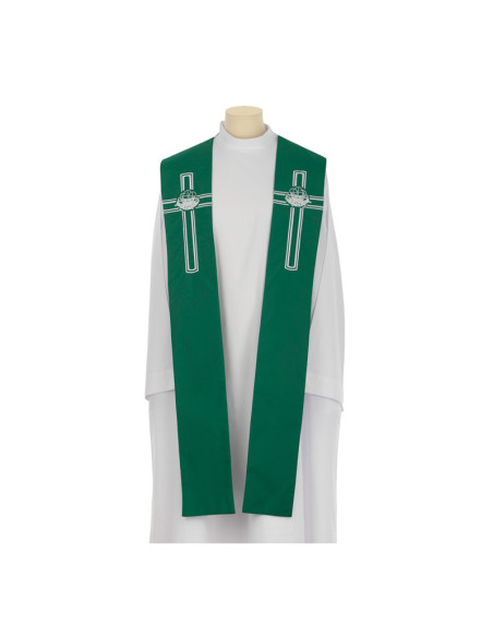 Conjunto 4 Estolas Cruz Con Cesta Con Panes Y Pez En El Centro