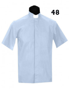 Camisa Sacerdote Celeste Mc...
