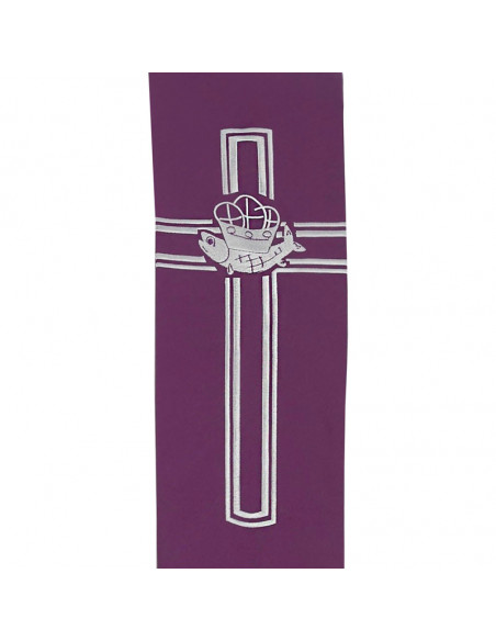 Conjunto 4 Estolas Cruz Con Cesta Con Panes Y Pez En El Centro