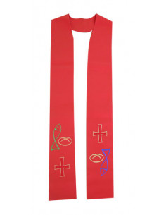 Estola Bordada Ancha Pax...