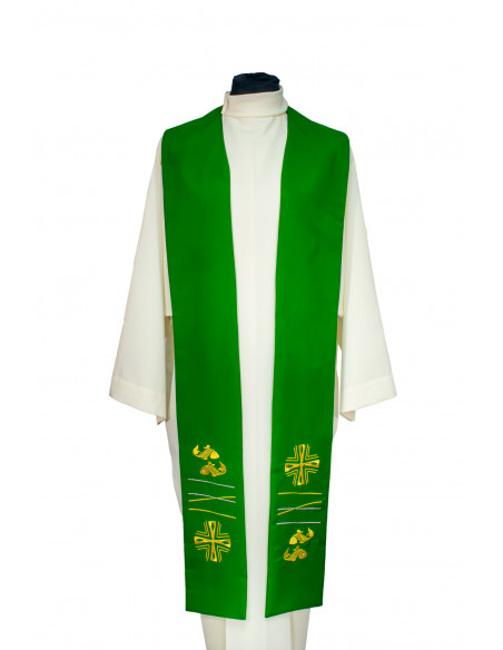 Conjunto 4 Estolas con Cruz cuadrada y 2 peces rayados