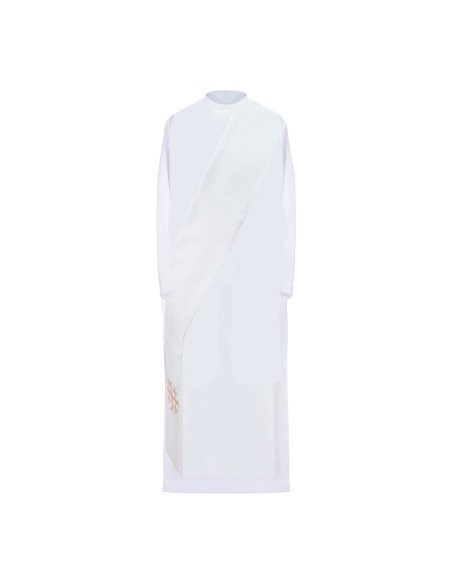Estola Diaconal Cruz Griega Sencilla Blanca