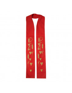 Estola Bordada Ancha Pax...