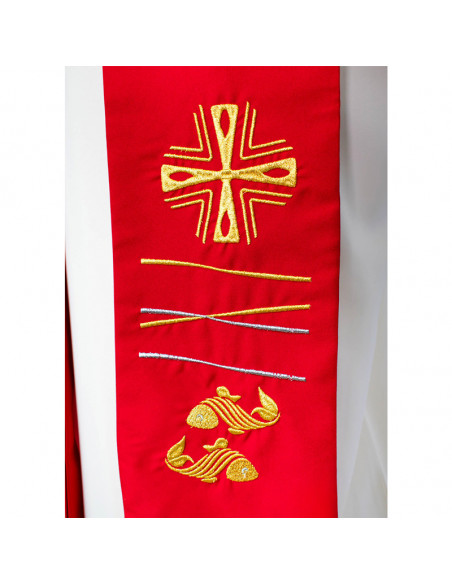 Conjunto 4 Estolas con Cruz cuadrada y 2 peces rayados