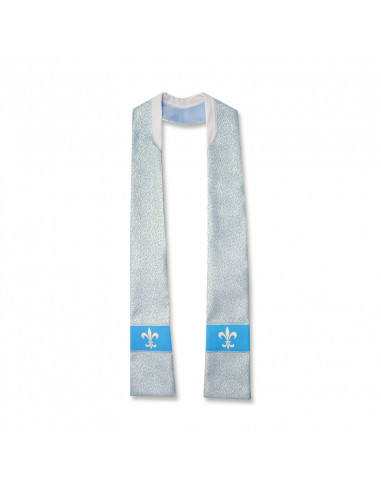 Estola Azul Mariana Estampada Flor De...