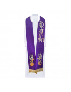 Estola Bordada Ancha Pax...