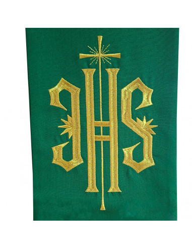 Estola bordada JHS con cruz larga a...