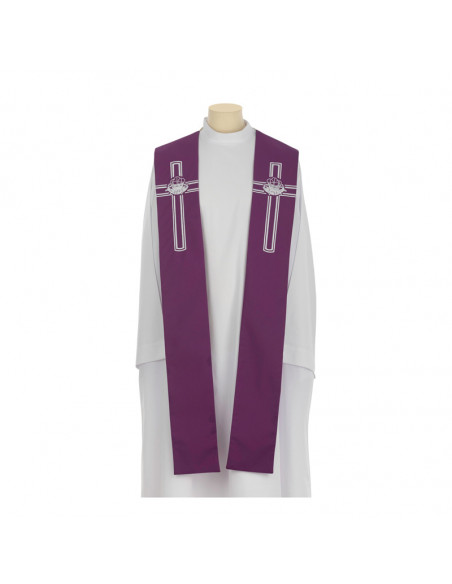 Conjunto 4 Estolas Cruz Con Cesta Con Panes Y Pez En El Centro