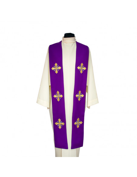 Conjunto 4 Estolas Con 6 Cruces Con Puntas Rayadas