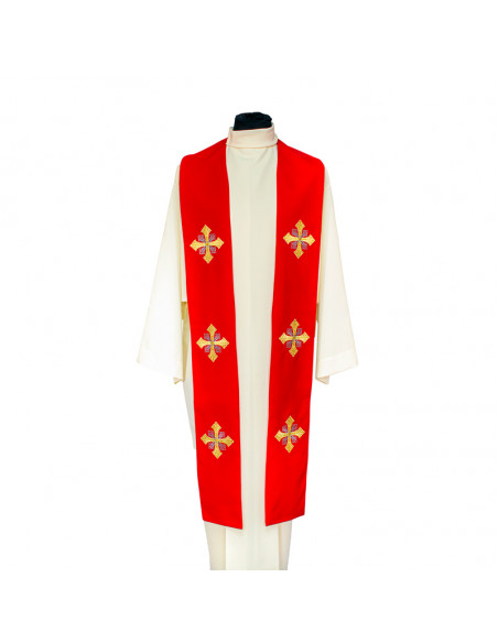 Conjunto 4 Estolas Con 6 Cruces Con Puntas Rayadas