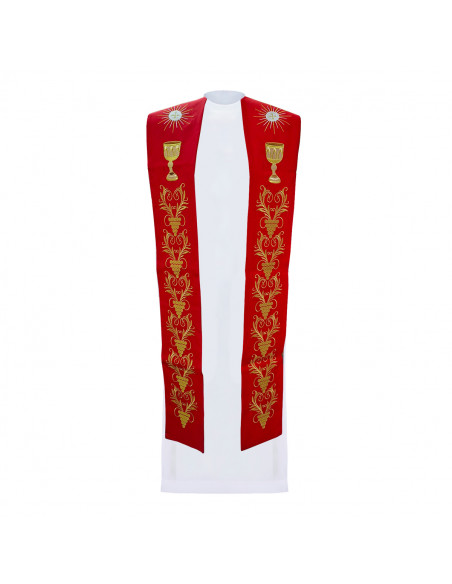 Estola Diaconal Morada Bordada Jhs