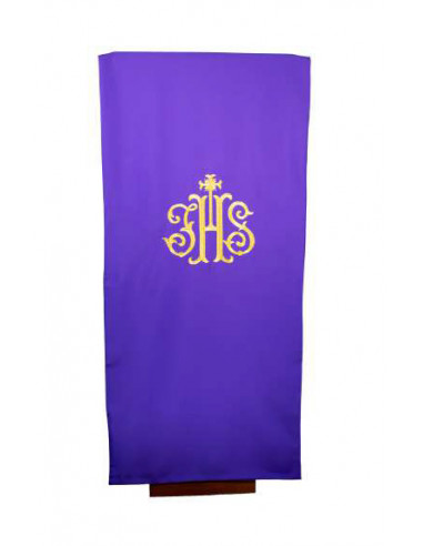 Cubre ambon bordado JHS sencillo morado