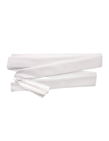 Cingulo Tela Blanco Con Borlas 4Cm Y...