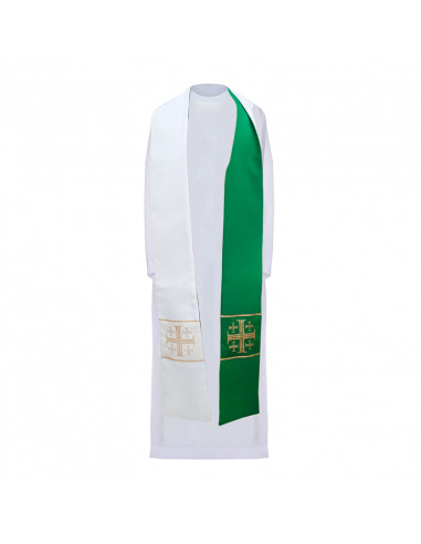 Estola Reversible Verde- Blanca...