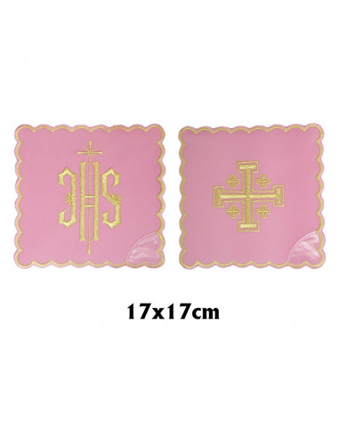 Palia Hilo 17x17 Bordado Surtido En Color Rosa