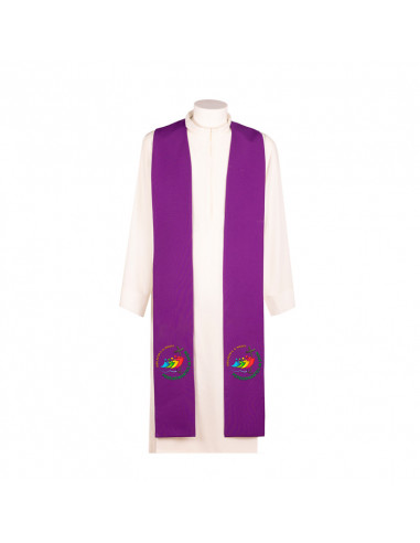 Estola Jubileo 2025 Bordada Morada J16