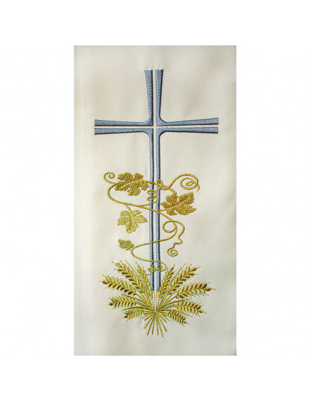Conjunto 4 Estolas Cruz Con Hojas De Parra Y Espigas En La Base