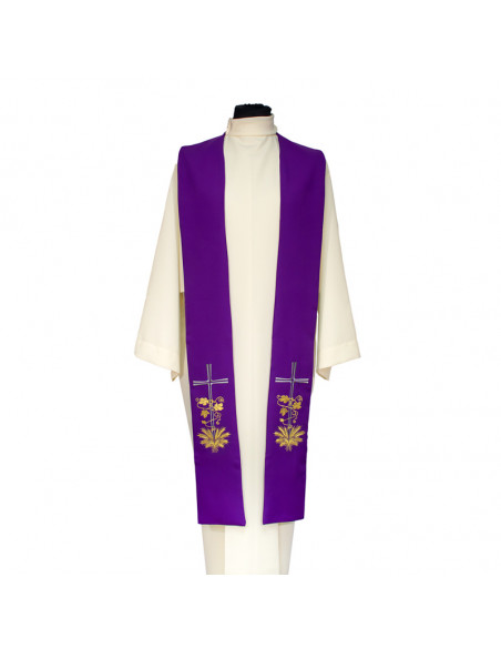 Conjunto 4 Estolas Cruz Con Hojas De Parra Y Espigas En La Base