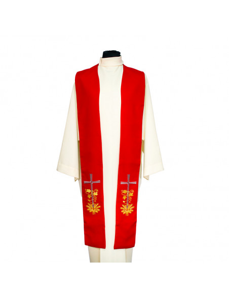 Conjunto 4 Estolas Cruz Con Hojas De Parra Y Espigas En La Base