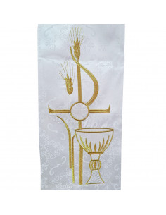 Juego De Altar Lino Bordado...