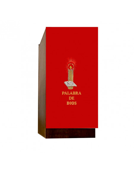 Cubre Ambon Bordado Vela Con Libro Y Texto Palabra De Dios Kzs/694 Rojo