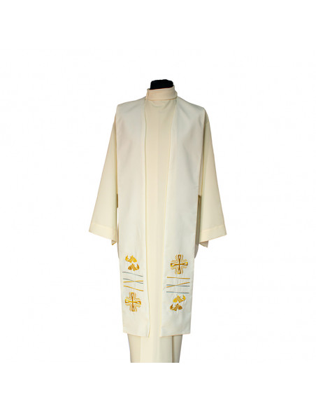 Conjunto 4 Estolas Con Cruz Cuadrada Y 2 Peces Rayados